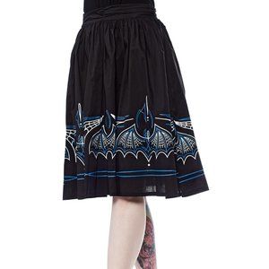 Batty Pinstripe Circle Swing Skirt Halloween NWT